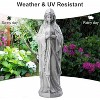 ABYNOW 29.9" Virgin Mary Outdoor Garden Statue – Praying Religious Catholic Decor for Yard, Patio, Home or Entryway – Ivory - 3 of 4