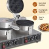 Commercial 201 Stainless Steel Waffle Maker for Cafes, and Home Kitchens - Adjustable Thermostat, Non-Stick Plates, Easy to Clean - 3 of 4