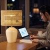 Maxax Boho Style Ceramic Rattan Table Lamp For Living Room/Bedroom/Entryway Console/Decorative Supplements With Rattan Accent - 2 of 4