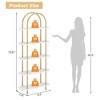 5 Tier Open Bookshelf Arched Display Racks Tall Bookshelf Freestanding Open Storage Shelf with Sturdy Metal Frame - 2 of 4
