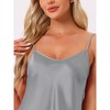 cheibear Women's Silky Satin Adjustable Straps Cami Top and Shorts Pajamas Sets - 4 of 4