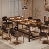 70.8 Inch Large Farmhouse Kitchen Table, Rectangle Dining Table for 8 People, Wooden Home Office Desk - 2 of 4