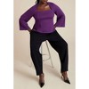 ELOQUII Square Neck Seam Detail Top - 4 of 4