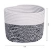 REGALWOVEN Handcrafted Odorless Cotton Rope Breathable Portable Storage Basket 2 Pcs - 3 of 4