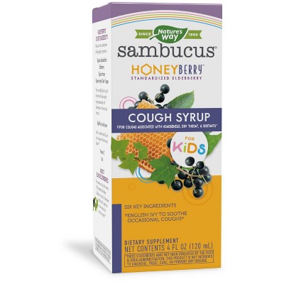 Nature's Way Kids Sambucus HoneyBerry Cough Syrup with Elderberry - 4 fl oz