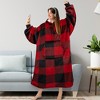 PAVILIA Faux Shearling Wearable Blanket Hoodie, Cozy Oversized Hooded Sweatshirt Adults, Warm Fleece Big Pocket - 2 of 4