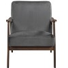 Sapphtopaz Accent Chair Velvet Upholstery Wood Frame Arm Chair Lounge Chair High-Resiliency Foam Cushions Living Room Chair Comfy Chair - 4 of 4