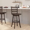 Emma and Oliver Classic Ladderback Counter Height Dining Stool with Wood Seat - 2 of 4