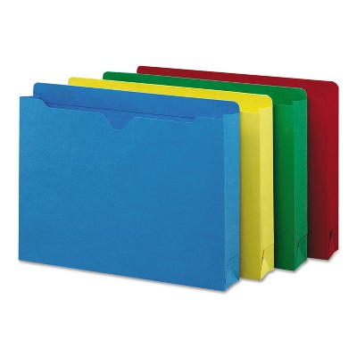 Smead Colored File Jackets w/Reinforced 2-Ply Tab Letter Assorted Colors 50/Box 75673