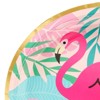 Sparkle and Bash 48 Pack Pink Flamingo Plates for Kids Birthday, Tropical Party Decorations, 9 in - 3 of 4