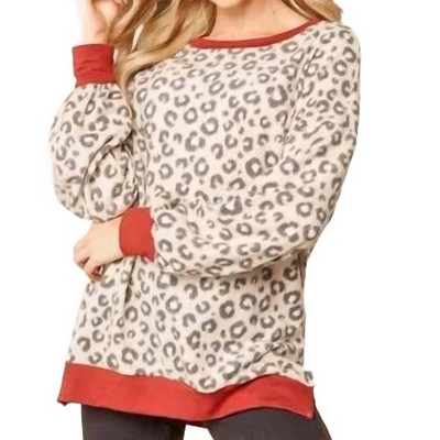 Women's BRUSHED SWEATER MARSALA DETAIL - Haptics