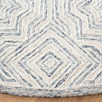 Hand-Tufted Elegance Wool Rug in Blue, 4' x 6'