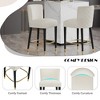 DSVIMOY Counter and Bar Stool Modern Design with Circular Footrest and Gold Finish for Dining, Beige, 24.75"*22.75"*22.75" - 4 of 4