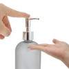Unique Bargains Reusable Cylinder Frosted Soap Dispenser 1 Pc - 3 of 4
