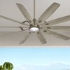 84" Minka Aire Industrial Outdoor Ceiling Fan with LED Light Remote Control Burnished Nickel Savannah Gray Wet Rated for Patio - 2 of 4