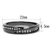 Slickblue Women’s Light Black Stainless Steel Ring with Clear Crystal, Eternity Band Design, Single-Tone, Sizes 5-10 - 2 of 4