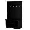 FUFU&GAGA Hall Tree with Bench Coat Rack for Entryway 6 Storage Cube - 3 of 4