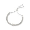 Ross-Simons Italian Sterling Silver Mesh Bolo Bracelet With CZ Station Size - 3 of 4