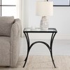 Uttermost Alayna Black Metal & Glass End Table - 2 of 4