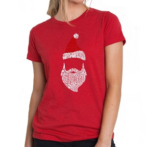 LA Pop Art Women's Premium Blend Word Art T-shirt - Santa Claus - 1 of 4