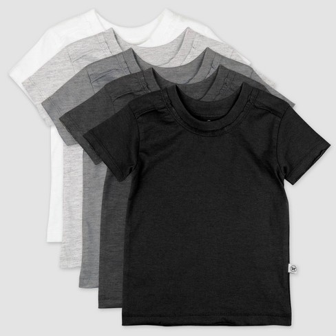 Honest Baby Boys' 5pk Organic Cotton Short Sleeve T-shirt - Gray : Target