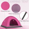 SEVOBAL Camping Tents 3-4 Person Dome Tent with Waterproof Floor and Lightweight Design for Outdoor Adventures, Pink, 24.8"*4.33"*4.33" - 2 of 4