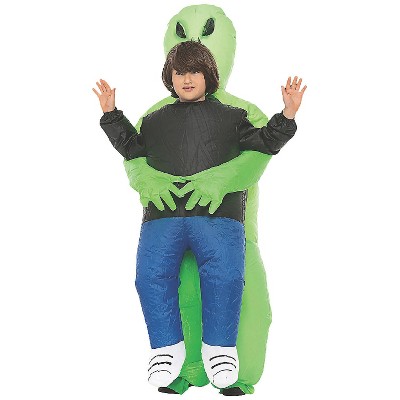 Studio Halloween Kids' Inflatable Alien Costume - One Size Fits Most ...