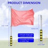 Unique Bargains Telescopic Handheld Stainless Steel Anti-Slip Grip Flag Pole 1 Pc - 2 of 4
