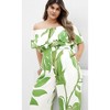 Women's Plus Size Peta Border Jumpsuit - white | CITY CHIC - 2 of 4