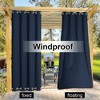 NICETOWN Outdoor Patio Top & Bottom Grommet Curtains Windproof Blackout Insulated 2 Panel - 3 of 4