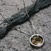 Pavilion Gift Company - Grandma Golden Shadow Crystal - 17"-19" Engraved Rhodium Plated Austrian Element Necklace - Necklaces - 3 of 4
