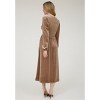 August Sky Women's Velvet Long Sleeve Smocked Midi Dress - 2 of 4