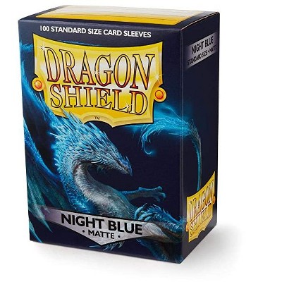 Dragon Shield 2 Packs Dragon Shield Matte Night Blue Standard Size 100 ct Card Sleeves Value Bundle!