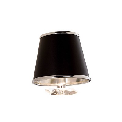 Manhattan Hexagonal Black and Chrome Crystal Wall Sconce