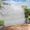 Lirago 72 in. White Galvanized Metal Outdoor Privacy Screens Garden Outdoor Fence - 4 of 4