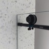 PexFix 76 in.x 54 in. Frameless Single Sliding Shower Door 8mm Tempered Glass With Adjustable Soft Closing Design for Spa Bathroom Matte Black - 3 of 4