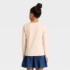 Girls' Long Sleeve 'Bubble Cat' Graphic T-Shirt - Cat & Jack™ Peach Orange - 3 of 4
