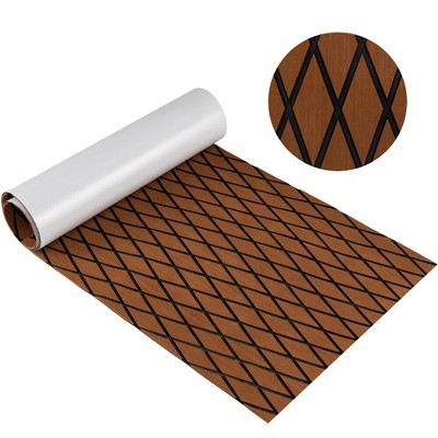 Aghana Digitals Brown+Black EVA Foam Boat Decking Sheet 75"x28" 0.24" Thick Diamond Pattern