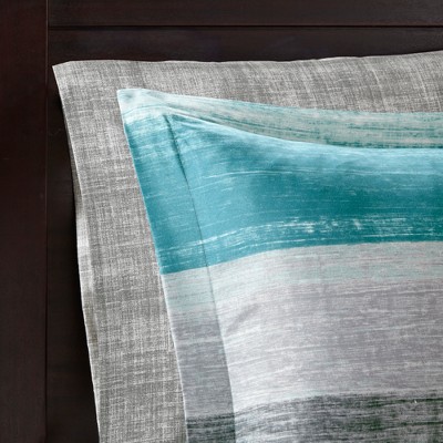 Madison Park Aqua Seth Comforter and Cotton Sheet Set (Twin) 7pc: Microfiber Bedding, Embroidered, OEKO-TEX Certified — фото 6