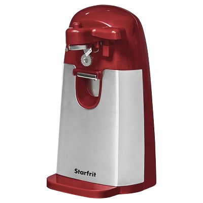starfrit mightican 3-in-1 electric can opener in red