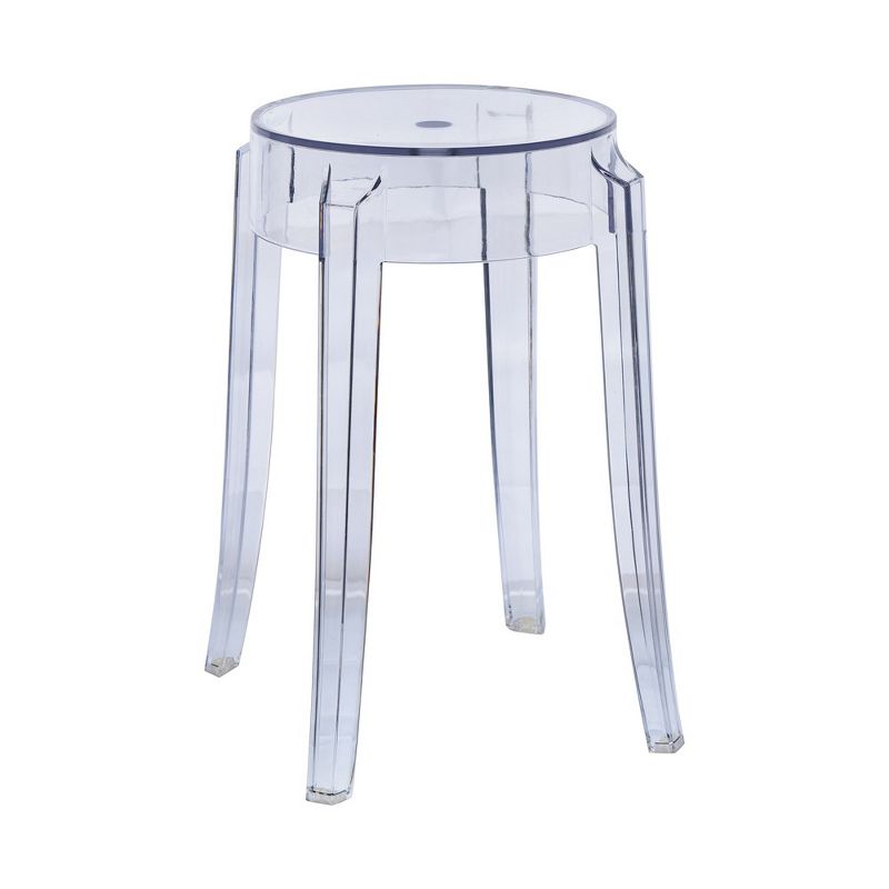 LeisureMod Averill Modern Dining Stool with Plastic Seat and Legs (Single), 1 of 9