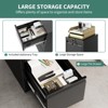 Mobile File Cabinet with Lock, Rolling Under-Desk Metal Organizer for Letter/Legal/A4 Files, Locking Wheels - 4 of 4