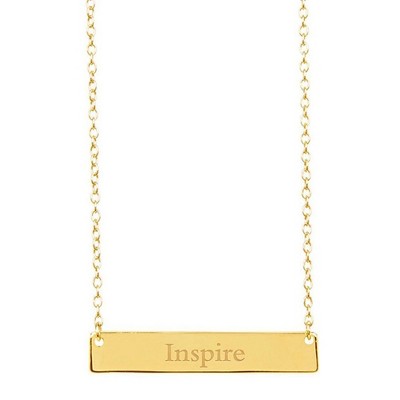 SHINE by Sterling Forever Sterling Silver Inspirational Bar Pendant Necklace