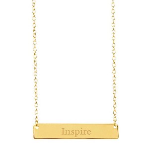 SHINE by Sterling Forever Sterling Silver Inspirational Bar Pendant Necklace - 1 of 2
