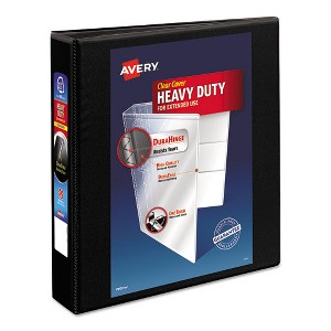Avery Heavy-Duty Non Stick View Binder with DuraHinge and Slant Rings, 3 Rings, 1.5" Capacity, 11 x 8.5, Black, (5400) - 1 of 4