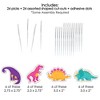 Big Dot of Happiness Roar Dinosaur Girl - Dessert Cupcake Toppers - Dino Mite T-Rex Baby Shower or Birthday Party Clear Treat Picks - Set of 24 - 3 of 4