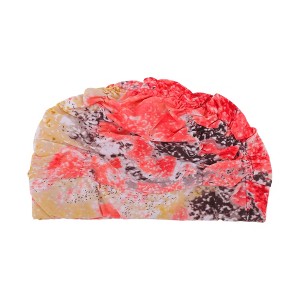 Unique Bargains Elasticity Flower Pattern Swim Cap 5.91"x9.25" 1 Pc - 1 of 4