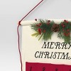 21.5" 'Merry Christmas' Fabric Hanging Advent Calendar with Faux Greenery and Star Counter Cream/Red - Wondershop™ - 4 of 4