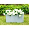 Rosemead Home & Garden, Inc. 12" x 23" Rectangular  Kante Lightweight Modern Outdoor Planter Slate Gray - 2 of 3