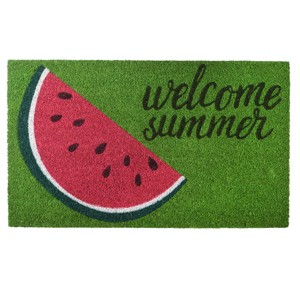 30" Welcome Summer Watermelon Coir Doormat - 1 of 3